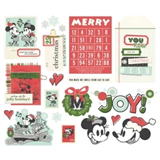 Simple Stories Die Cuts - BIG Bits & Pieces / Say Cheese Classic Mouse CHRISTMAS (19 pieces)